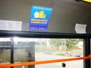 Стикеры УРАЛСИБ внутри транспорта в маршрутках 09.2012